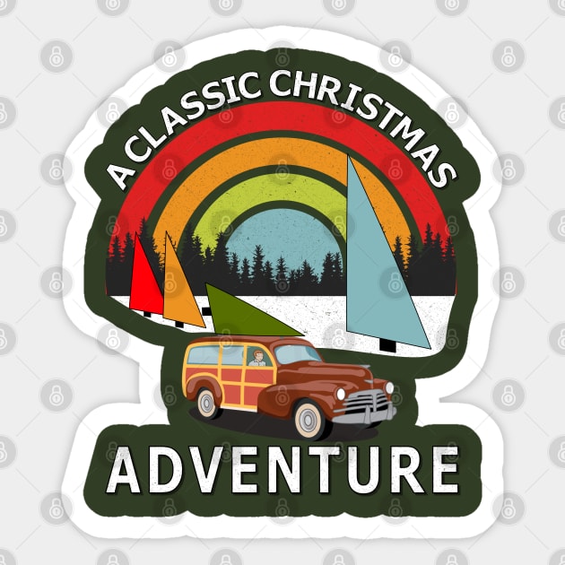 A Classic Christmas Adventure Sticker by Blended Designs